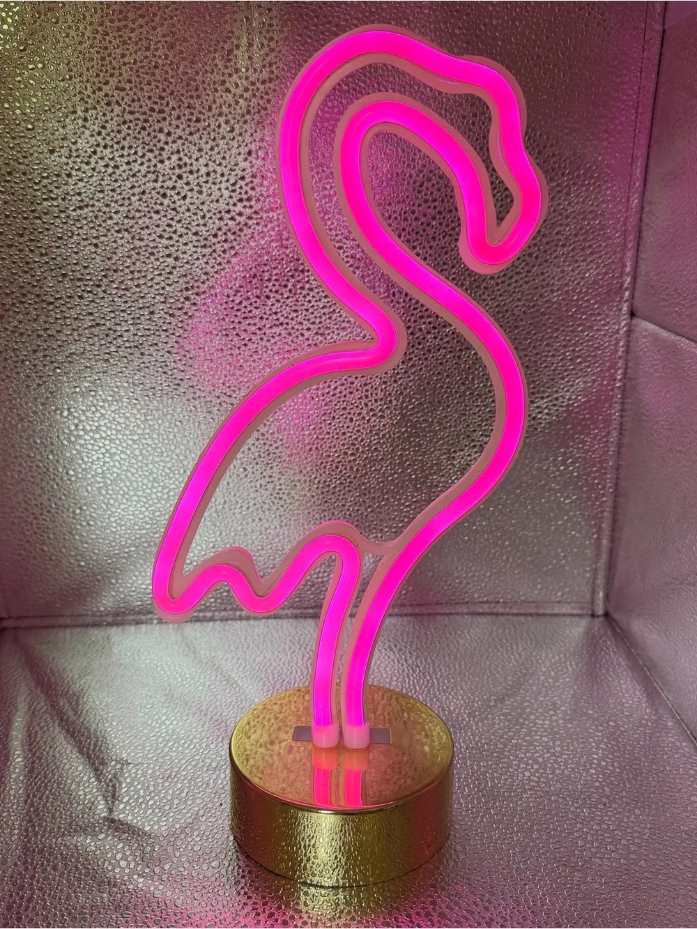 Pink Flamingo Neon Table Lamp - Party Accent Light